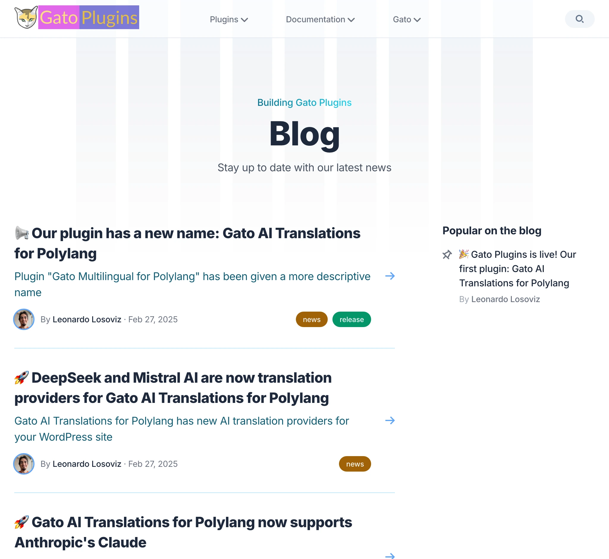 gatoplugins.com のブログセクション